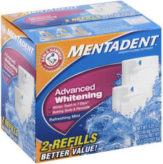 Mentadent Advanced Whitening Refreshing Mint Toothpaste refill cartridge, 10.5 oz (does not include base)