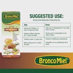 Menthol and eucalyptus in herbal immune syrup bottle