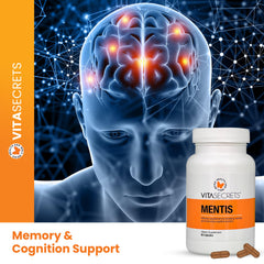 Mentis bottle and packaging with 90 capsules
