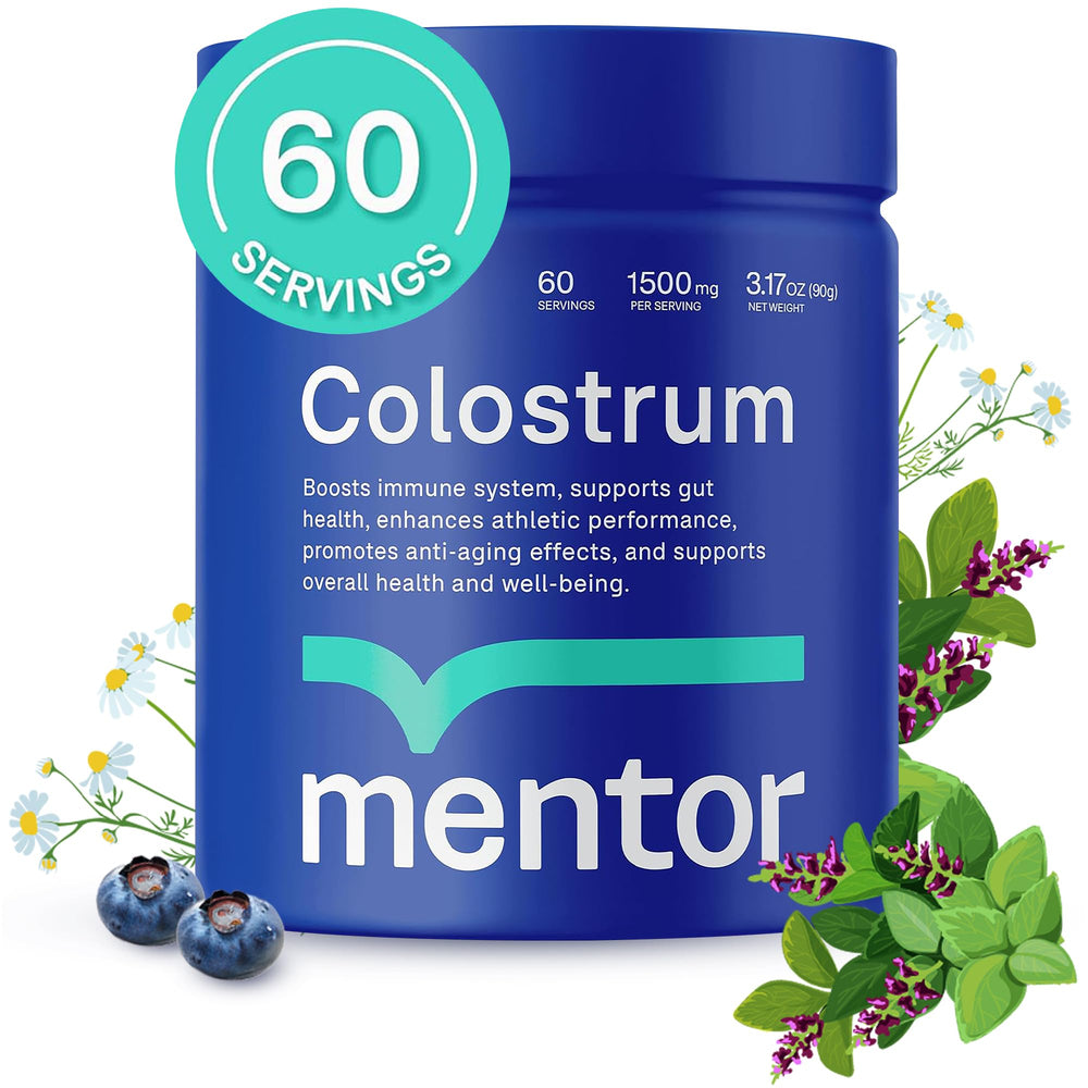 Lifestyle illustration showing daily use of colostrum powder