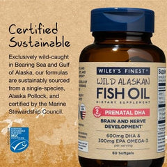 Mercury-free, SQF-certified prenatal DHA product label