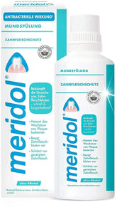 Meridol mouthwash 400 ml bottle, front view