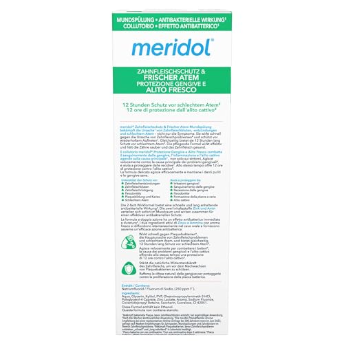 Halitosis relief mouthwash 400 ml – label detail