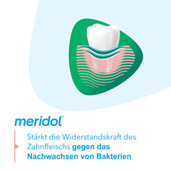 Meridol Mouthwash Halitosis 400 ml – side view