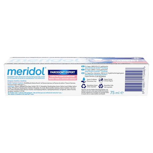 Tube with flip cap of Meridol Parodont Expert toothpaste