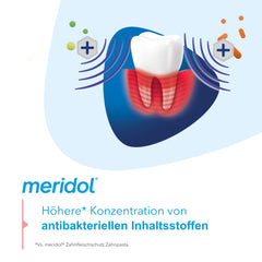 Toothpaste with toothbrush shown for care routine