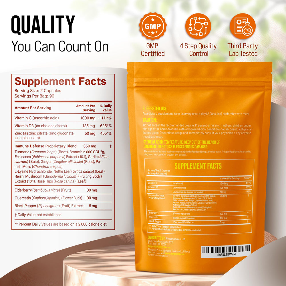 Bottle of MERRY VITA Liposomal Vitamin C 1000mg