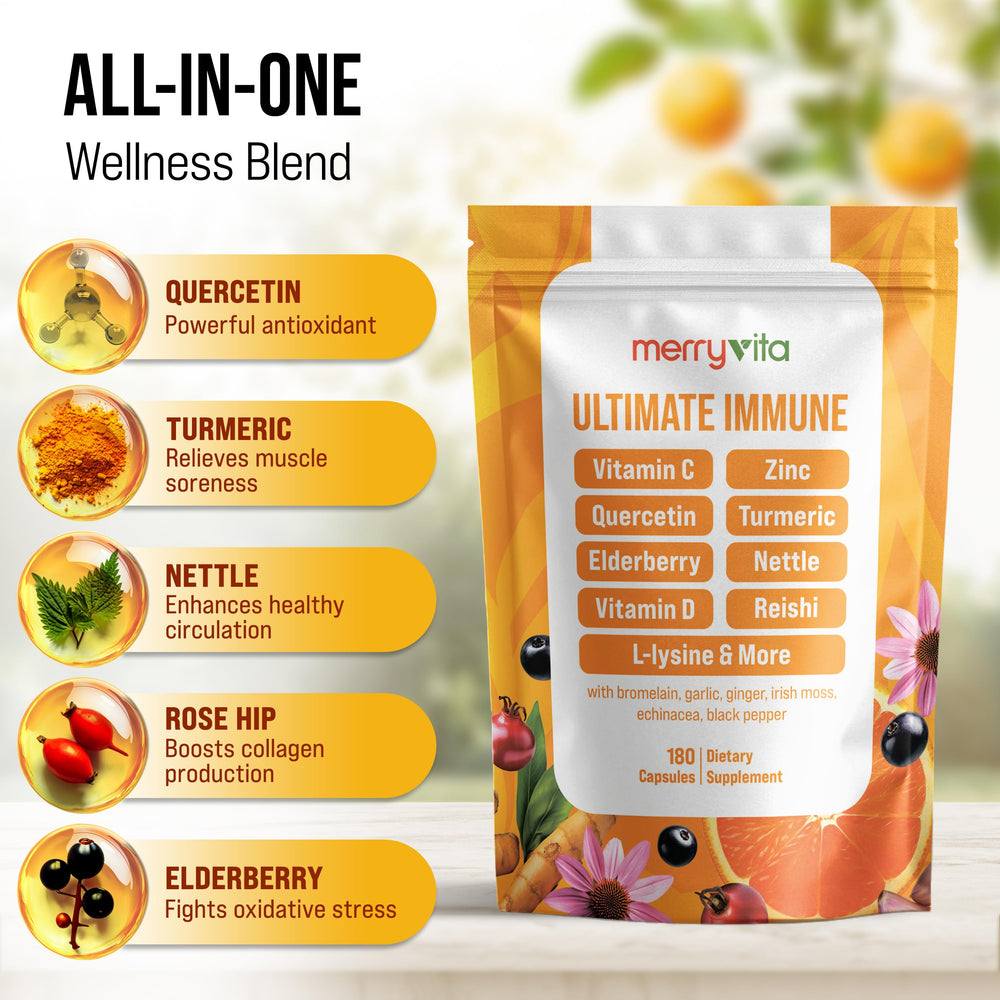 Ingredients panel for MERRY VITA Liposomal Vitamin C 1000mg