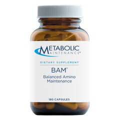 Bottle label for Metabolic Maintenance B.A.M. 750 mg 180 caps
