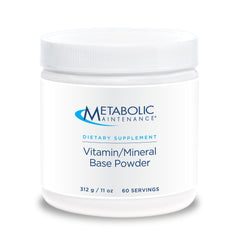Metabolic Maintenance Vitamin Mineral Base Powder bottle label