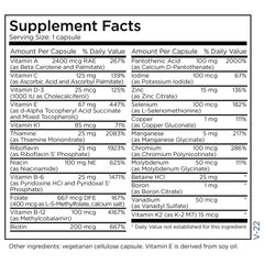 Key ingredients illustrated: folate and B vitamins
