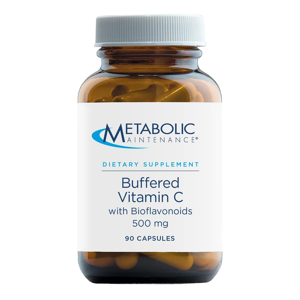Product bottle of Metabolic Maintenance Buffered Vitamin C 500 mg with Bioflavonoids