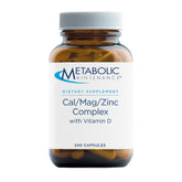 Bottle of Metabolic Maintenance Cal Mag Zinc Complex with Vitamin D-3, 240 capsules