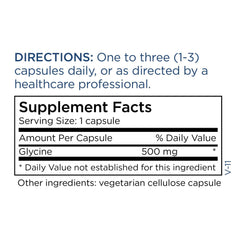 Metabolic Maintenance Glycine packaging highlights 240 capsules for sustained, long-term use