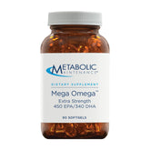 Bottle of Metabolic Maintenance Mega Omega Extra Strength 1000 mg fish oil