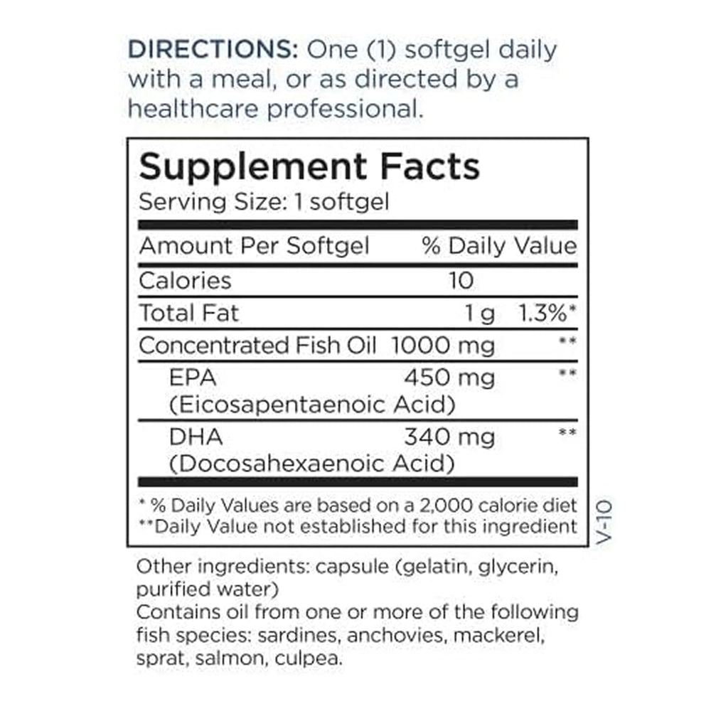 BPA-free amber bottle protecting fish oil from light