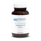 Metabolic Maintenance Vitamin D-3 10,000 IU bottle and capsules