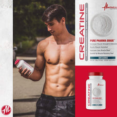 Close-up of Metabolic Nutrition Creatine Powder 300g powder texture