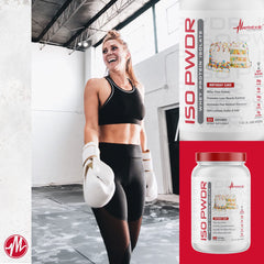 Closeup of ISO PWDR Peanut Butter Cookie powder texture and color