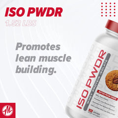 Packaging of Metabolic Nutrition ISO PWDR Peanut Butter Cookie highlighting keto-friendly nutrition