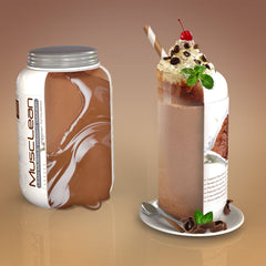 Metabolic Nutrition Musclean baking-idea image invites protein-rich cookies or pancakes