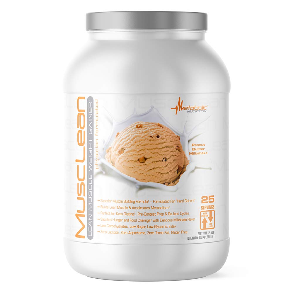 Metabolic Nutrition Musclean bottle—high-protein powder for post-workout nutrition.