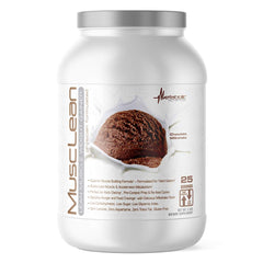 Metabolic Nutrition Musclean chocolate pour shows a protein-packed keto moment