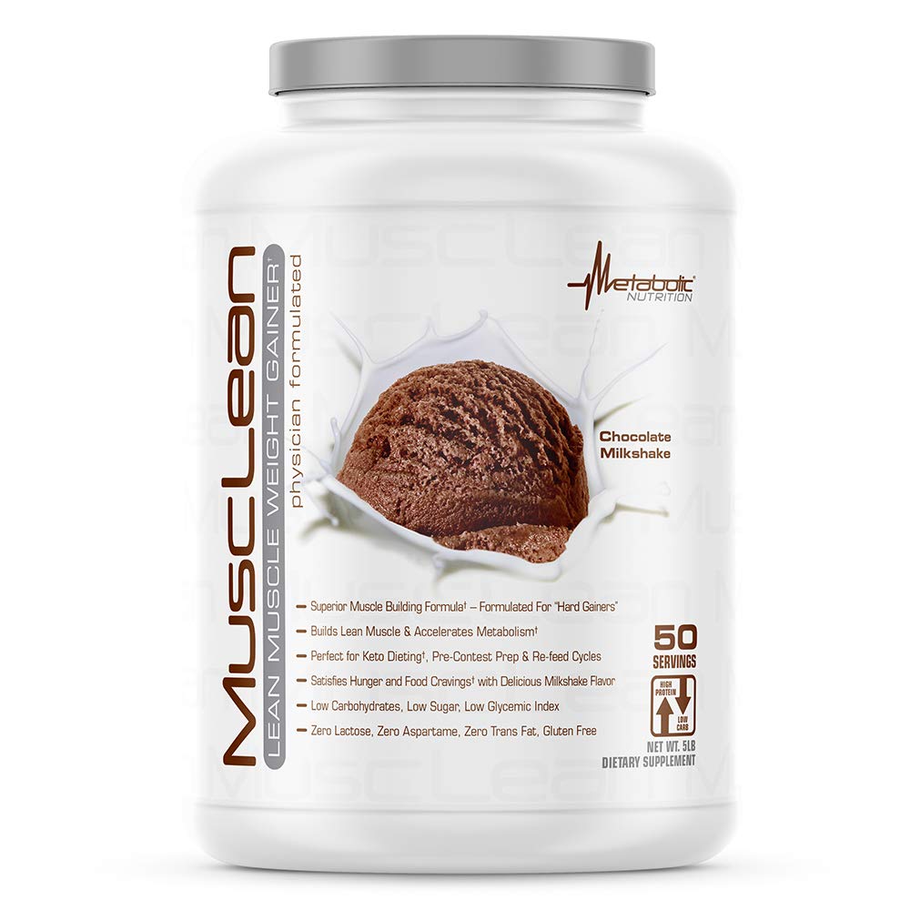 Metabolic Nutrition Musclean protein powder scoop for a high-protein shake supporting lean muscle.