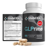 METAERA GLPrime GLP-1 supplement bottle on white background
