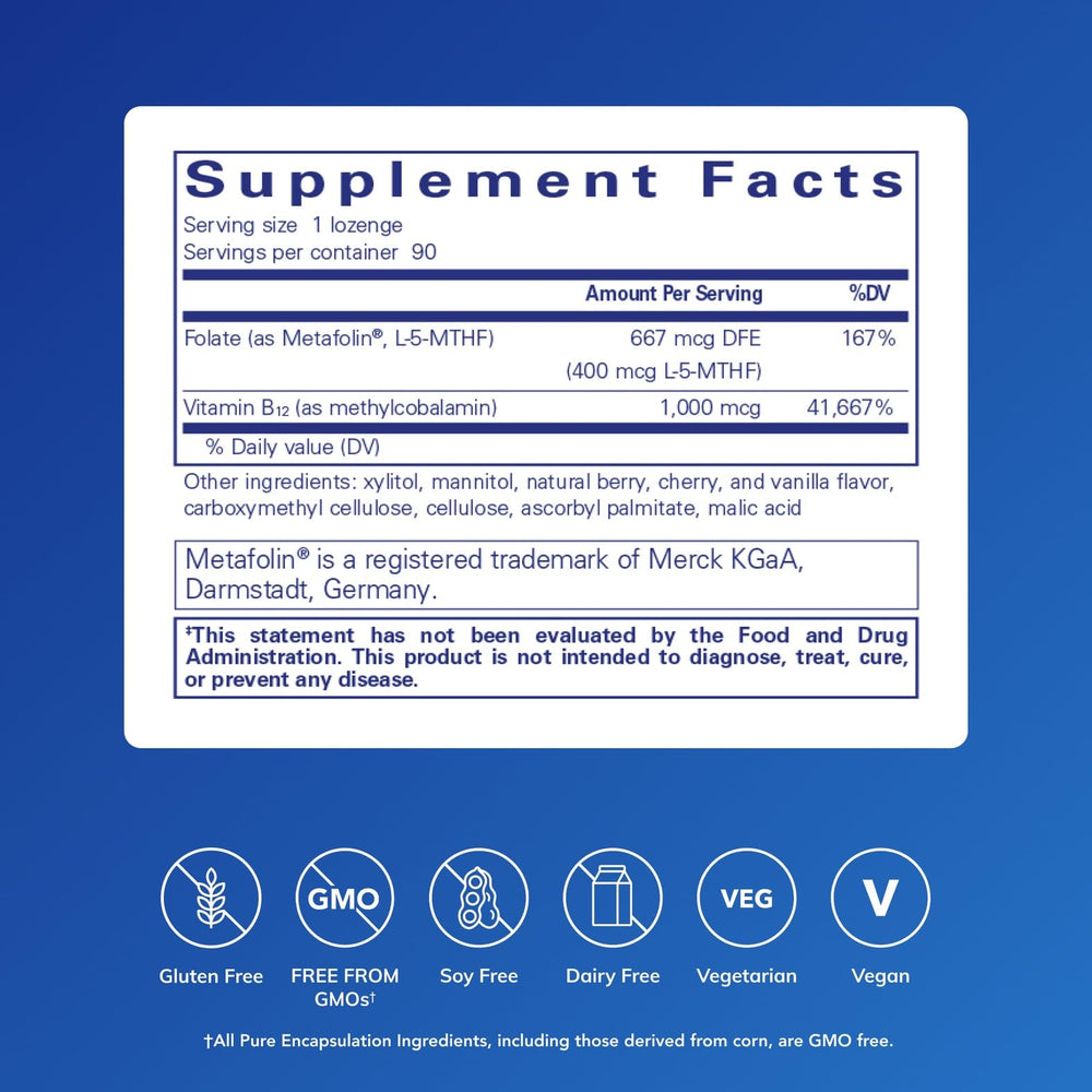 Metafolin L-5-MTHF for metabolism and cellular health
