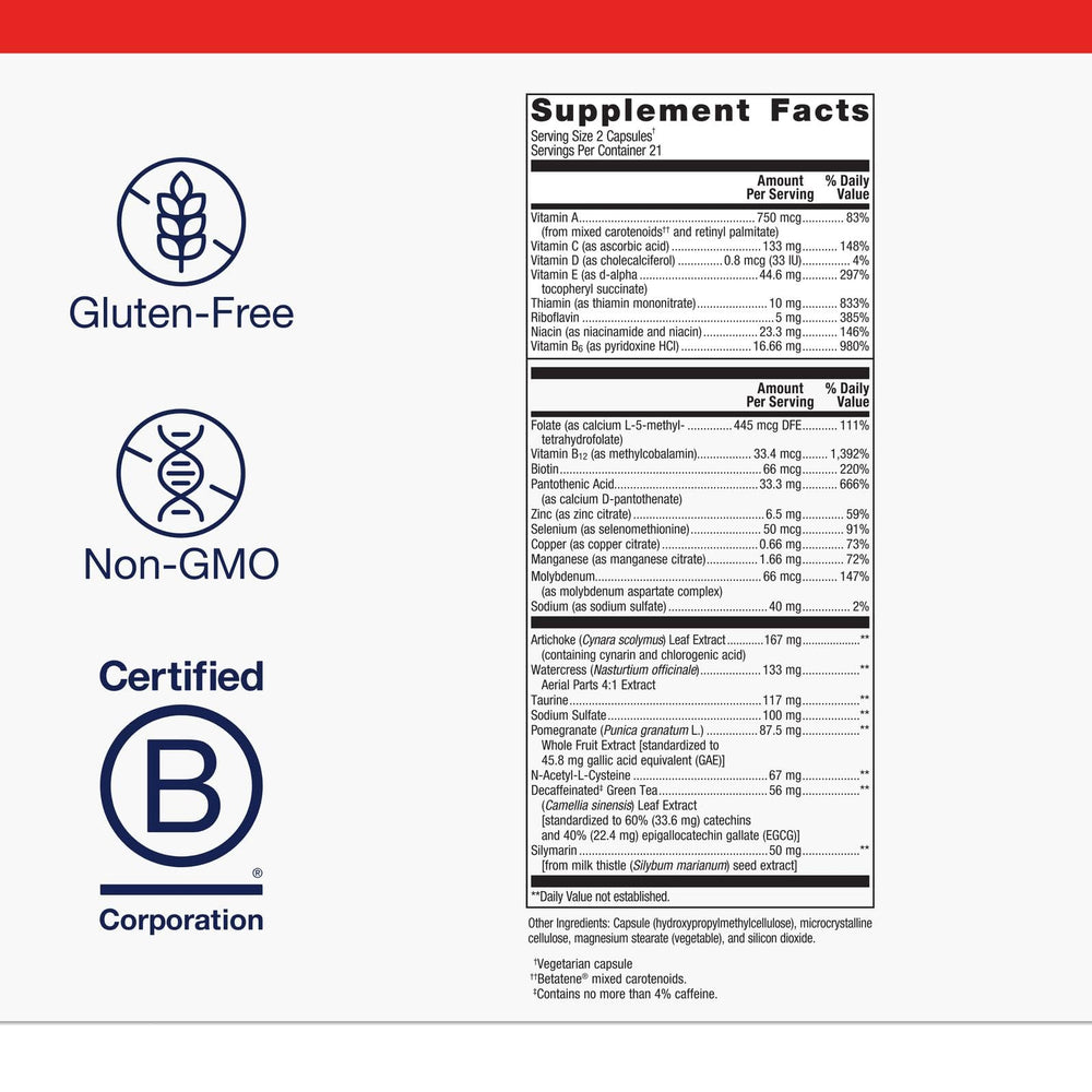 Metagenics AdvaClear capsules support daily detox and metabolism