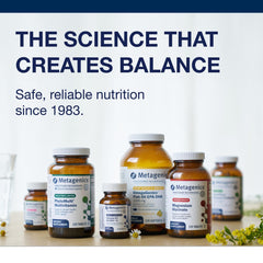 Nutrition facts panel and ingredients for Metagenics B-Complex