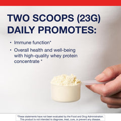 Close-up of whey protein and powder texture