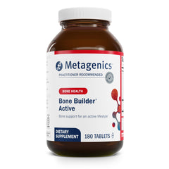 Bottle of Metagenics Bone Builder Active Multivitamin tablets