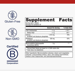 Close-up of bottle label highlighting MCHC content