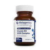 Front view of Metagenics D3 2000 IU Complex bottle