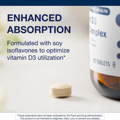 Ingredients list and purity information for Metagenics D3 2000 IU Complex