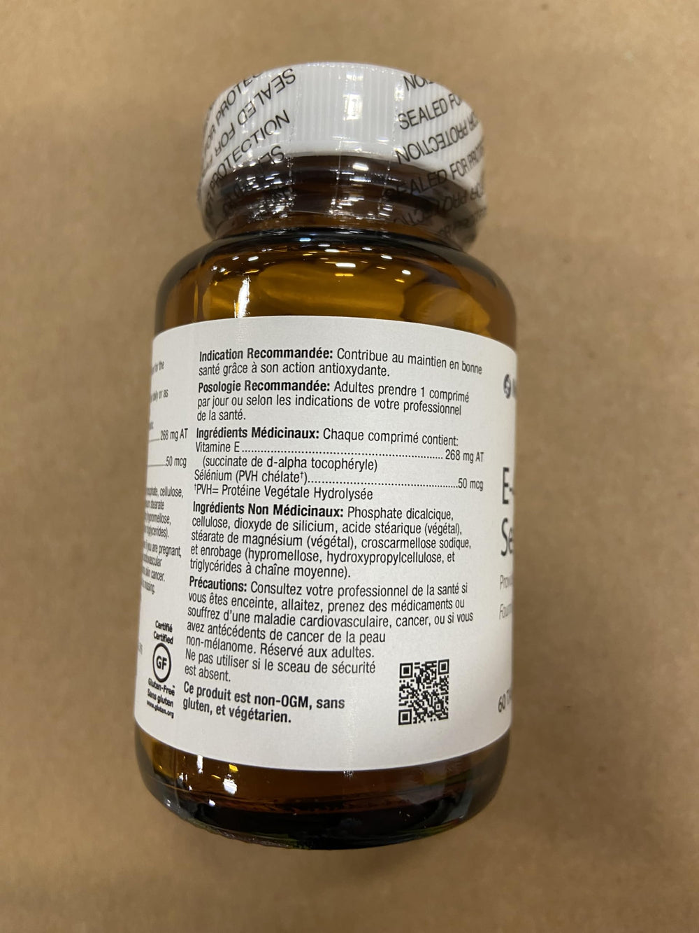 Supplement facts panel highlighting calcium, phosphorus, zinc, and copper