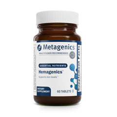 Metagenics Hemagenics Iron Supplement bottle displayed with label