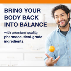 Non-GMO and gluten-free certification icons beside product