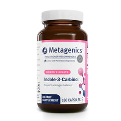 Metagenics Indole-3-Carbinol supplement bottle with 180 capsules