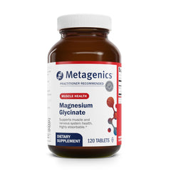 Bottle of Metagenics Magnesium Glycinate with 120 tablets