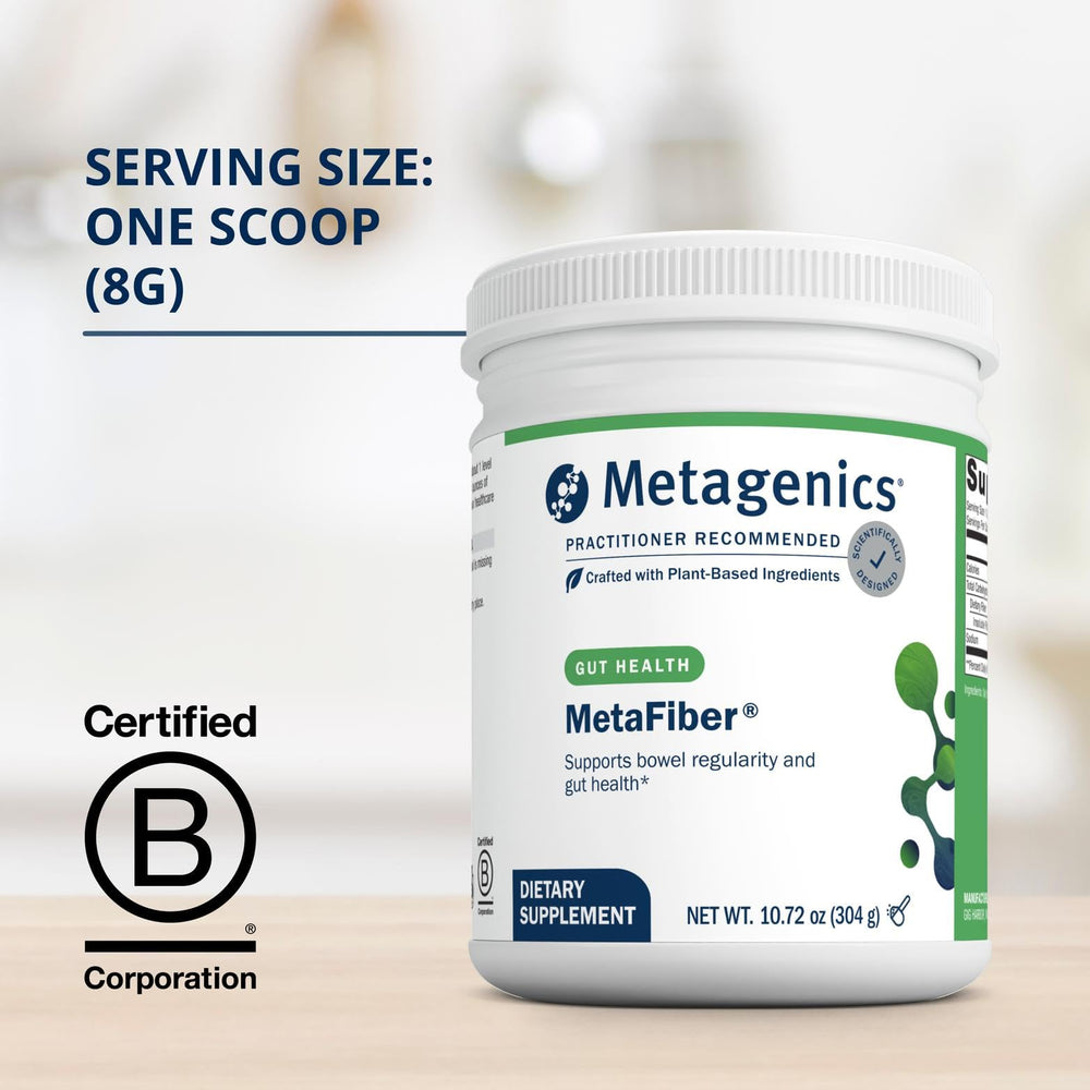 One level scoop (8 g) of MetaFiber powder for serving