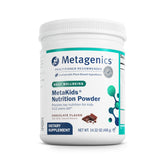 Metagenics MetaKids Nutrition Powder Chocolate flavor 14.32 oz front label