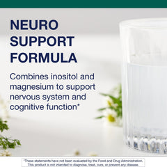 Nervous system support concept with brain graphic