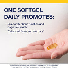 Label highlighting DHA 750 mg and EPA 250 mg per serving