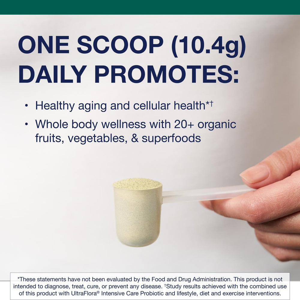 Ingredients list for PhytoMulti Superfoods with over 20 fruits and vegetables