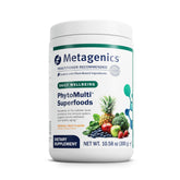 Front view of Metagenics PhytoMulti Superfoods Tropical Fruit flavor container 10.58 oz