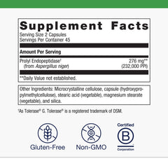 Close-up of SpectraZyme Gluten Digest capsules