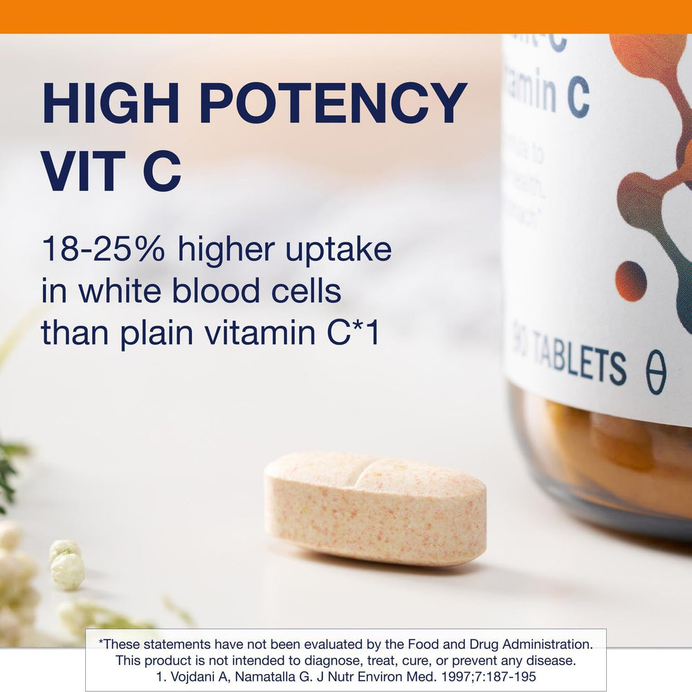Stomach-friendly buffered vitamin C formulation